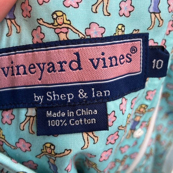 VINEYARD VINES SEASIDE PATCHWORK STRAPLESS DRESS COASTAL BARBIE MINI - Picture 6 of 8